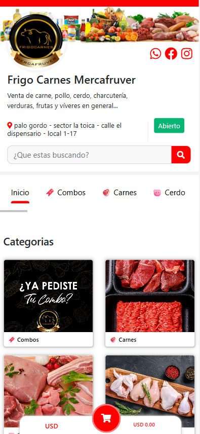 Ejemplo de catalogo en WhatsCatalogo